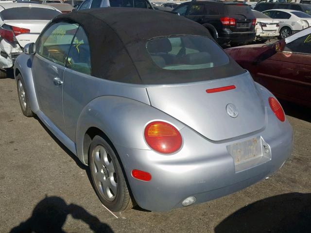3VWCK21YX3M321663 - 2003 VOLKSWAGEN NEW BEETLE ვერცხლისფერი ფოტო 3