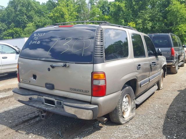 1GNEK13Z93J150274 - 2003 CHEVROLET TAHOE K150 BEIGE photo 4