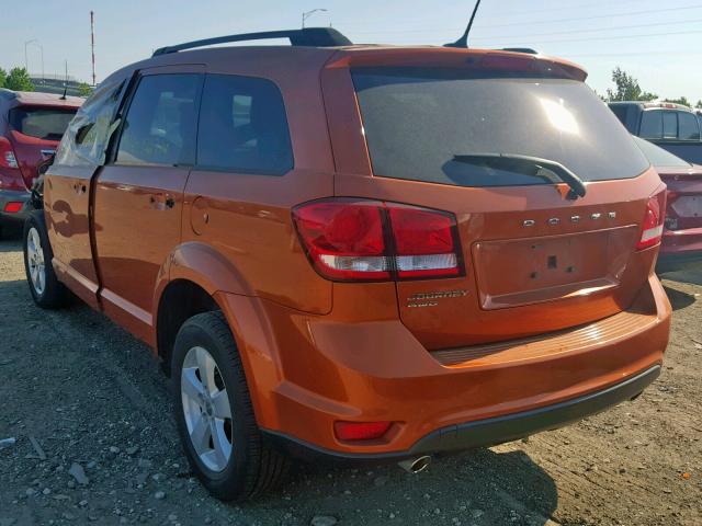 3D4PH1FG5BT552748 - 2011 DODGE JOURNEY MA ORANGE photo 3