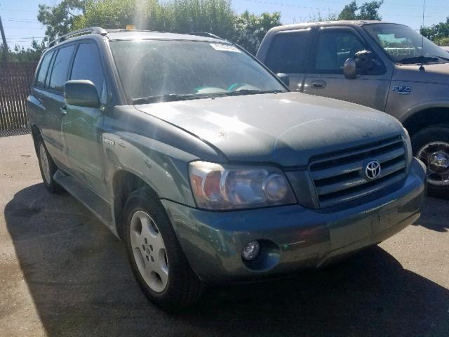 JTEEP21AX40045324 - 2004 TOYOTA HIGHLANDER GREEN photo 1