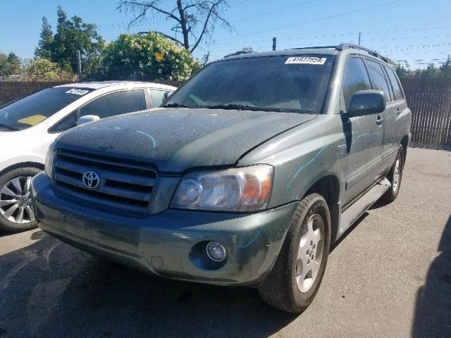 JTEEP21AX40045324 - 2004 TOYOTA HIGHLANDER GREEN photo 2