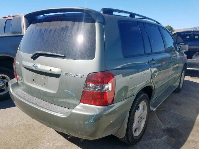 JTEEP21AX40045324 - 2004 TOYOTA HIGHLANDER GREEN photo 4