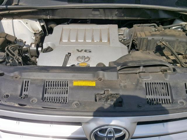 5TDZK3EH1CS073851 - 2012 TOYOTA HIGHLANDER WHITE photo 7