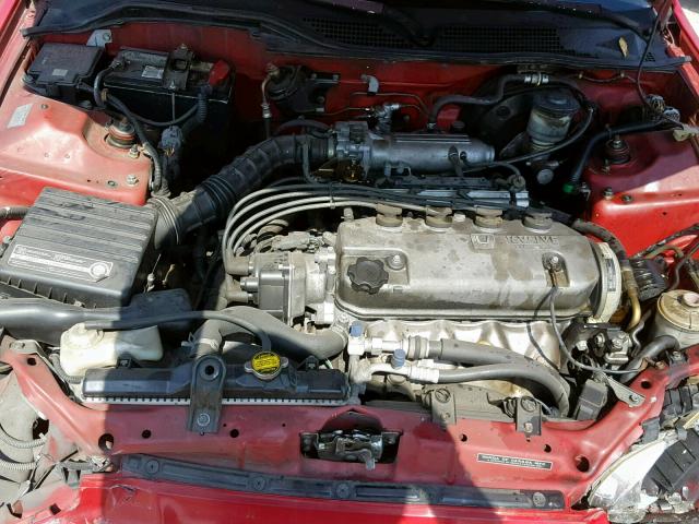 2HGEH2467SH506191 - 1995 HONDA CIVIC DX RED photo 7