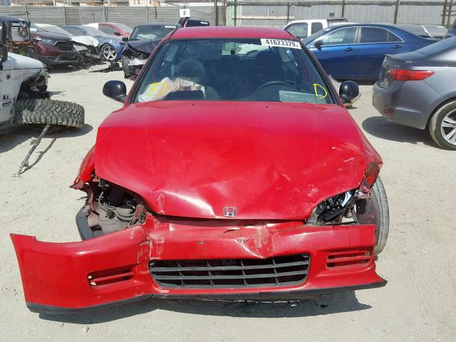 2HGEH2467SH506191 - 1995 HONDA CIVIC DX RED photo 9