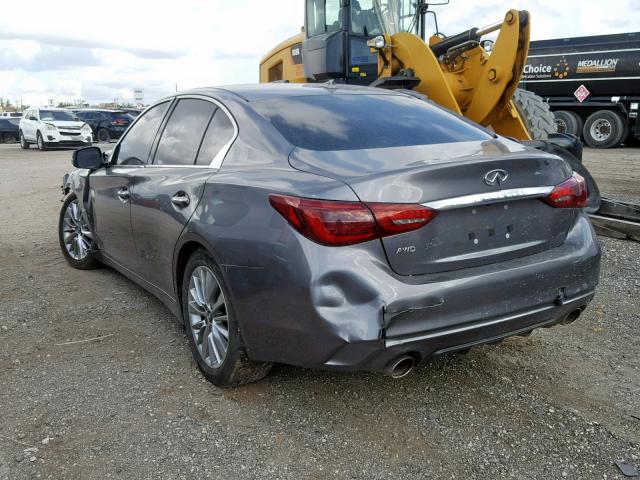 JN1EV7ARXJM432668 - 2018 INFINITI Q50 LUXE GRAY photo 3