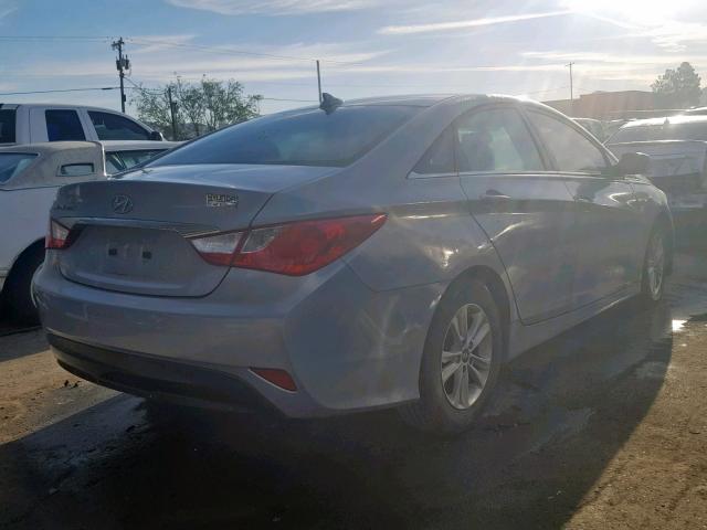 5NPEB4AC8EH889043 - 2014 HYUNDAI SONATA GLS SILVER photo 4