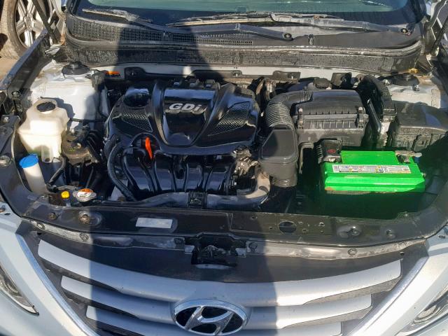 5NPEB4AC8EH889043 - 2014 HYUNDAI SONATA GLS SILVER photo 7