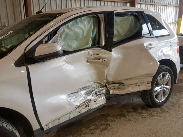 2FMDK3JCXCBA77754 - 2012 FORD EDGE SEL WHITE photo 9