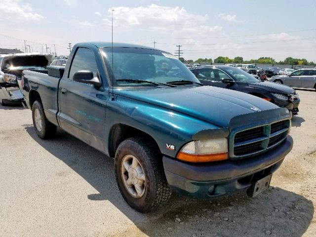 1B7FL26X8VS250647 - 1997 DODGE DAKOTA GREEN photo 1