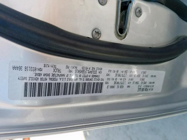 3C6UR4ML1FG645416 - 2015 RAM 2500 SLT 银色 照片 10