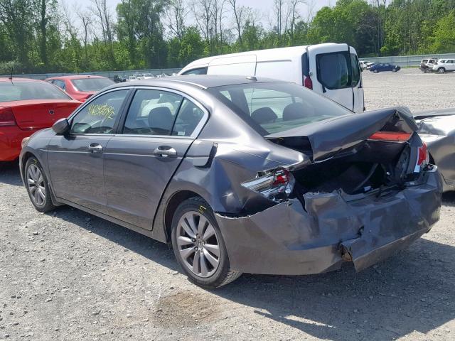 1HGCP2F85BA062381 - 2011 HONDA ACCORD EXL GRAY photo 3