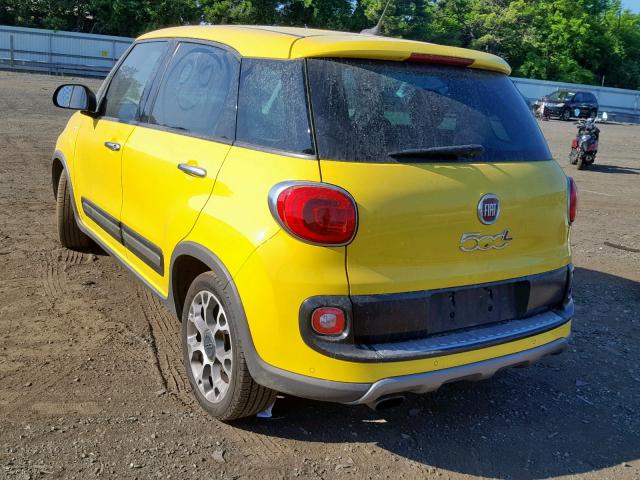 ZFBCFADH4EZ021649 - 2014 FIAT 500L TREKK YELLOW photo 3