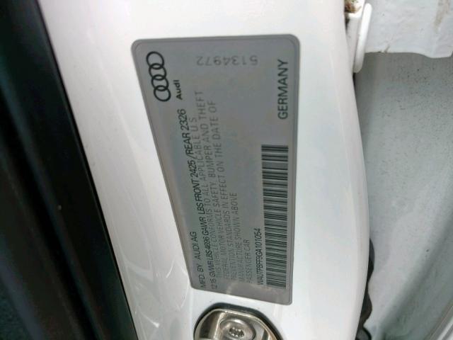 WAUTPBFF9GA101054 - 2016 AUDI A3 E-TRON WHITE photo 10