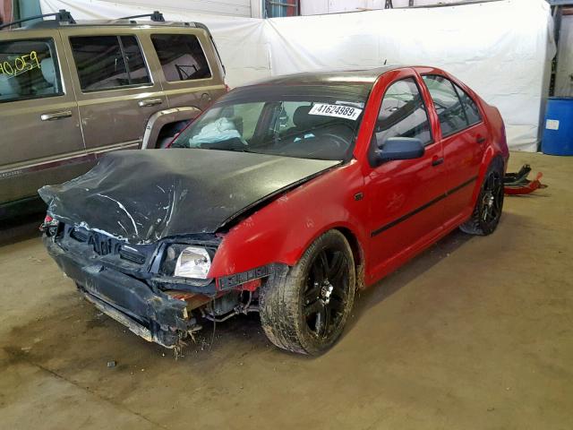 3VWSE29M6YM161387 - 2000 VOLKSWAGEN JETTA GLS RED photo 2