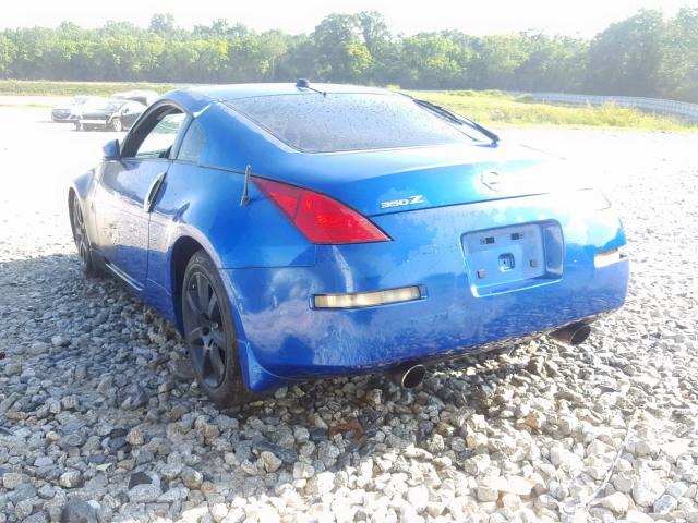 JN1AZ34D54T152890 - 2004 NISSAN 350Z COUPE BLUE photo 3