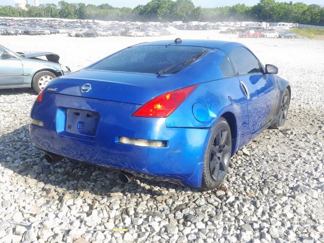 JN1AZ34D54T152890 - 2004 NISSAN 350Z COUPE BLUE photo 4