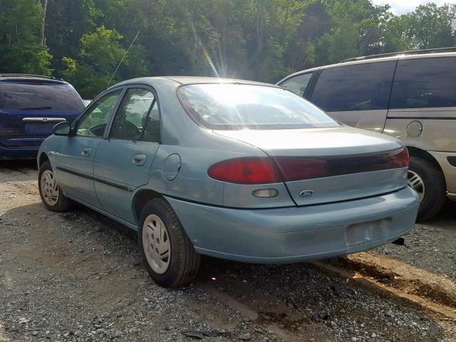 1FALP13P6VW228506 - 1997 FORD ESCORT LX TEAL photo 3