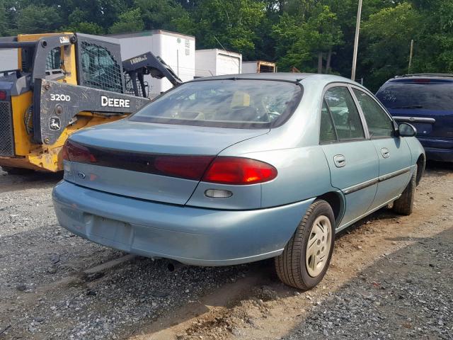 1FALP13P6VW228506 - 1997 FORD ESCORT LX TEAL photo 4