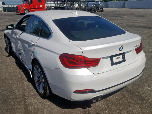 WBA4J1C55KBM14343 - 2019 BMW 430I GRAN WHITE photo 3