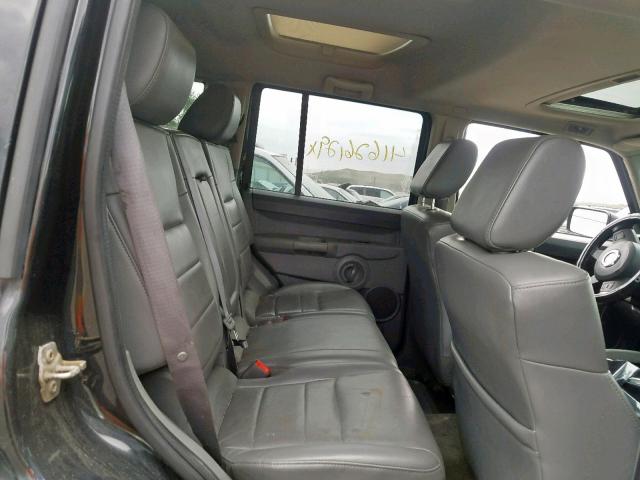 1J8HG48K77C501447 - 2007 JEEP COMMANDER BLACK photo 6