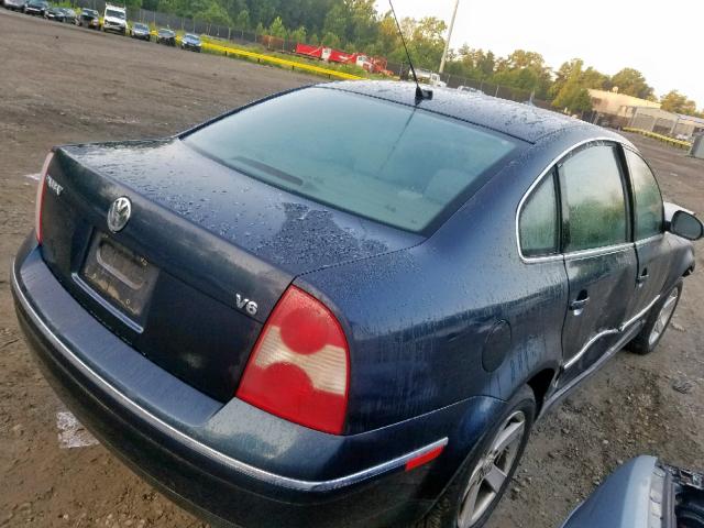 WVWRH63B94P243187 - 2004 VOLKSWAGEN PASSAT GLX BLUE photo 4