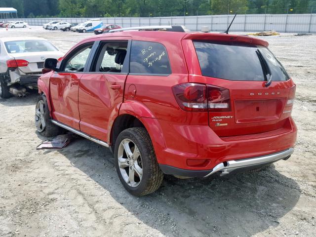 3C4PDDGG0GT161071 - 2016 DODGE JOURNEY CR RED photo 3