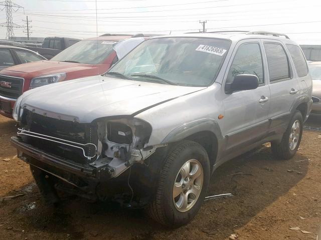 4F2CU08172KM63064 - 2002 MAZDA TRIBUTE LX SILVER photo 2