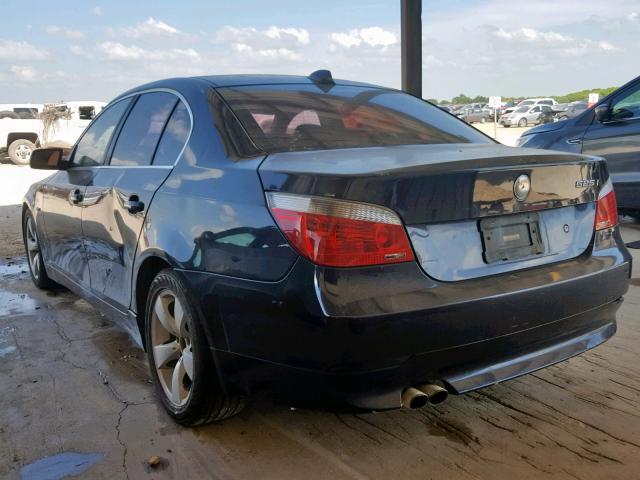 WBANE53547CW65193 - 2007 BMW 525 I BLACK photo 3