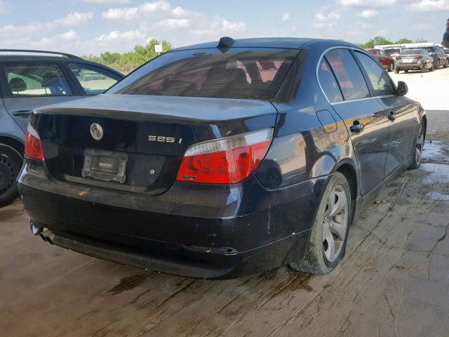 WBANE53547CW65193 - 2007 BMW 525 I BLACK photo 4