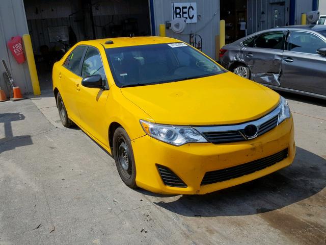 4T1BD1FK7DU073260 - 2013 TOYOTA CAMRY HYBR YELLOW photo 1