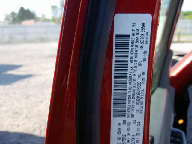 1J8GN28K38W283299 - 2008 JEEP LIBERTY SP RED photo 10