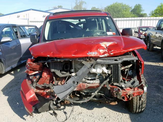 1J8GN28K38W283299 - 2008 JEEP LIBERTY SP RED photo 9
