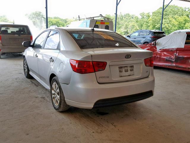 KNAFU4A25A5856529 - 2010 KIA FORTE EX SILVER photo 3