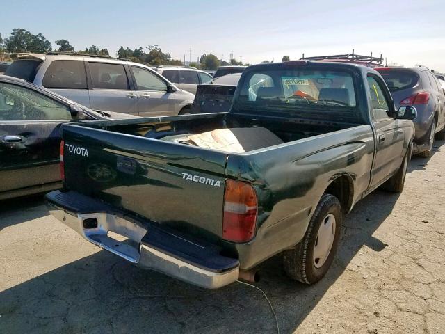 4TANL42N2YZ605444 - 2000 TOYOTA TACOMA GREEN photo 4