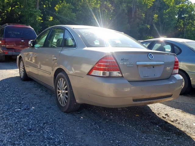 1MEHM42195G624185 - 2005 MERCURY MONTEGO PR 米色 照片 3