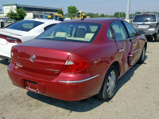 2G4WC582971155631 - 2007 BUICK LACROSSE C RED photo 4