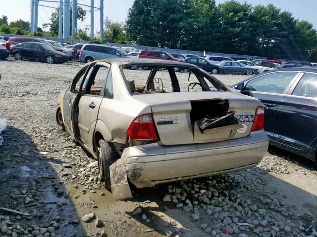 1FAFP34N76W106406 - 2006 FORD FOCUS ZX4 TAN photo 3