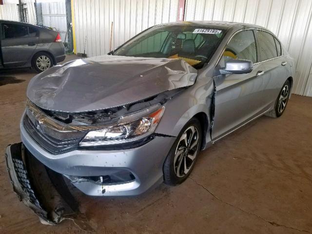 1HGCR2F80GA162809 - 2016 HONDA ACCORD EXL SILVER photo 2