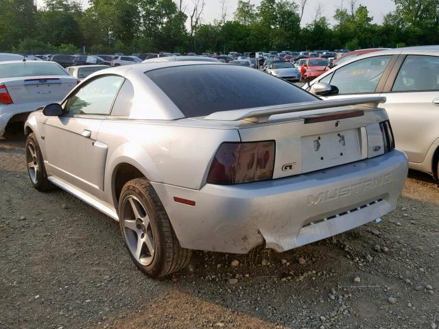 1FAFP42X32F183049 - 2002 FORD MUSTANG GT SILVER photo 3