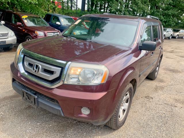 5FNYF4H29AB010155 - 2010 HONDA PILOT LX RED photo 1