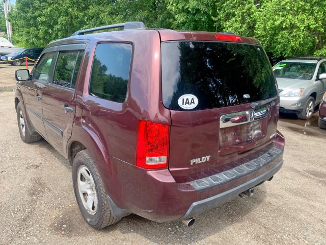 5FNYF4H29AB010155 - 2010 HONDA PILOT LX RED photo 4