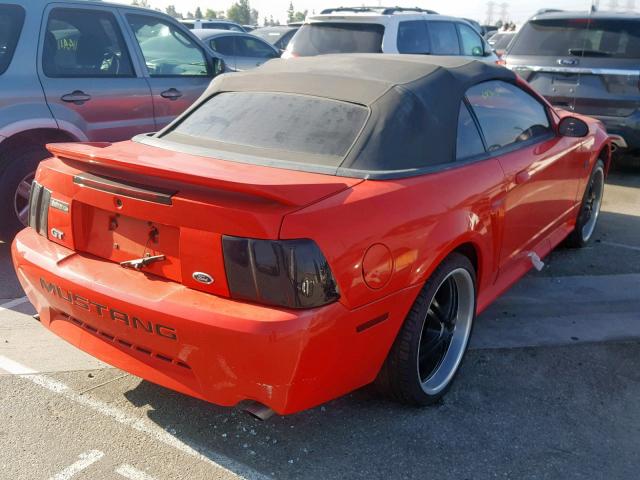 1FAFP45X9YF237054 - 2000 FORD MUSTANG GT RED photo 4