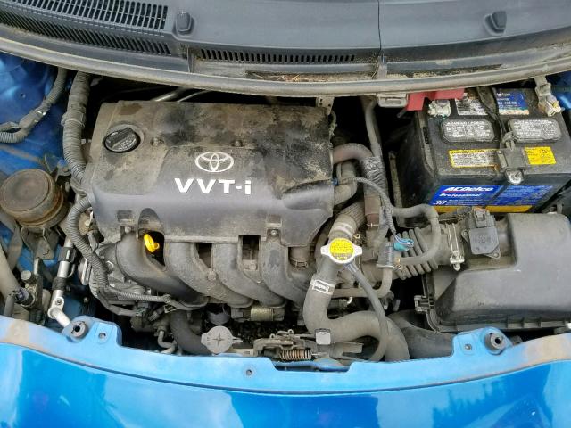 JTDJT923X85220185 - 2008 TOYOTA YARIS BLUE photo 7