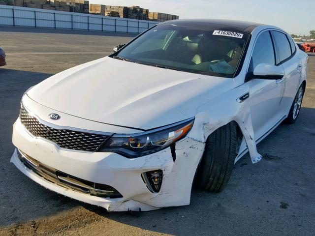 5XXGV4L27JG218988 - 2018 KIA OPTIMA SXL WHITE photo 2