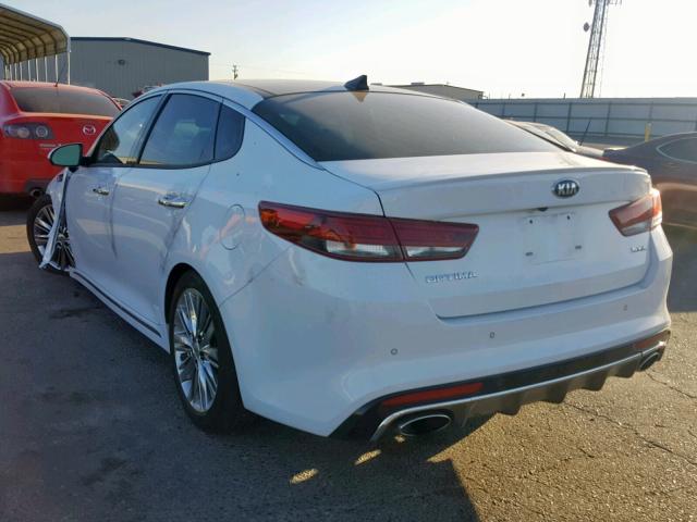 5XXGV4L27JG218988 - 2018 KIA OPTIMA SXL WHITE photo 3