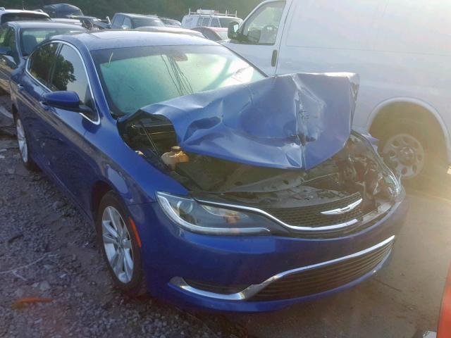 1C3CCCAB4FN568628 - 2015 CHRYSLER 200 LIMITE BLUE photo 1