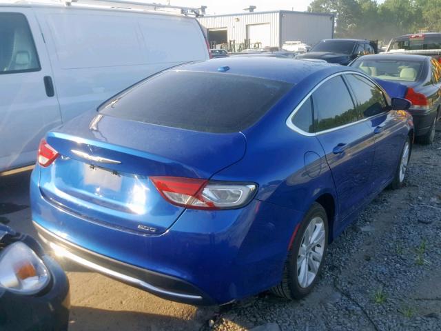 1C3CCCAB4FN568628 - 2015 CHRYSLER 200 LIMITE BLUE photo 4