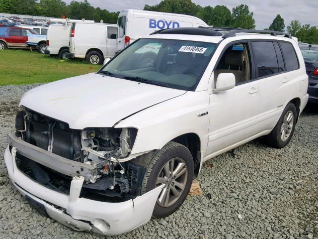 JTEEW21A860018130 - 2006 TOYOTA HIGHLANDER WHITE photo 2