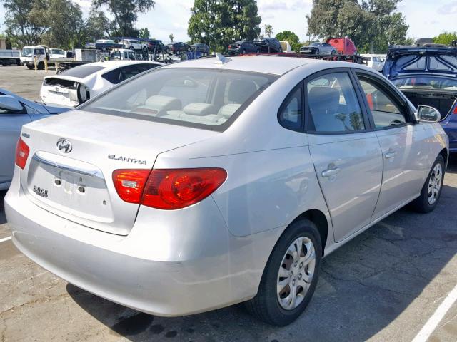 KMHDU4AD7AU183627 - 2010 HYUNDAI ELANTRA BL SILVER photo 4